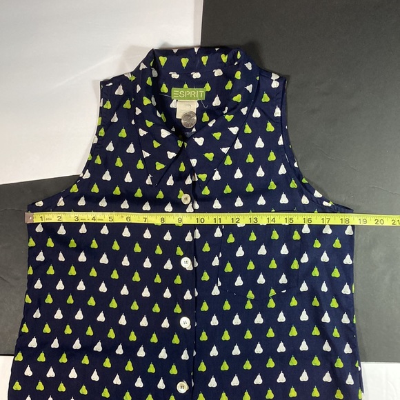 Esprit Button Front Tunic with Mod Pear Print! - Picture 3 of 6